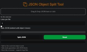 JSON Object Split Tool