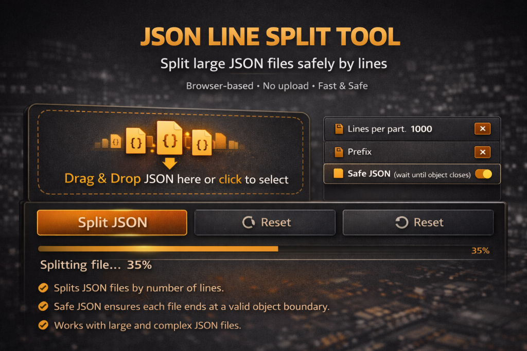 JSON Line Split Tool Online