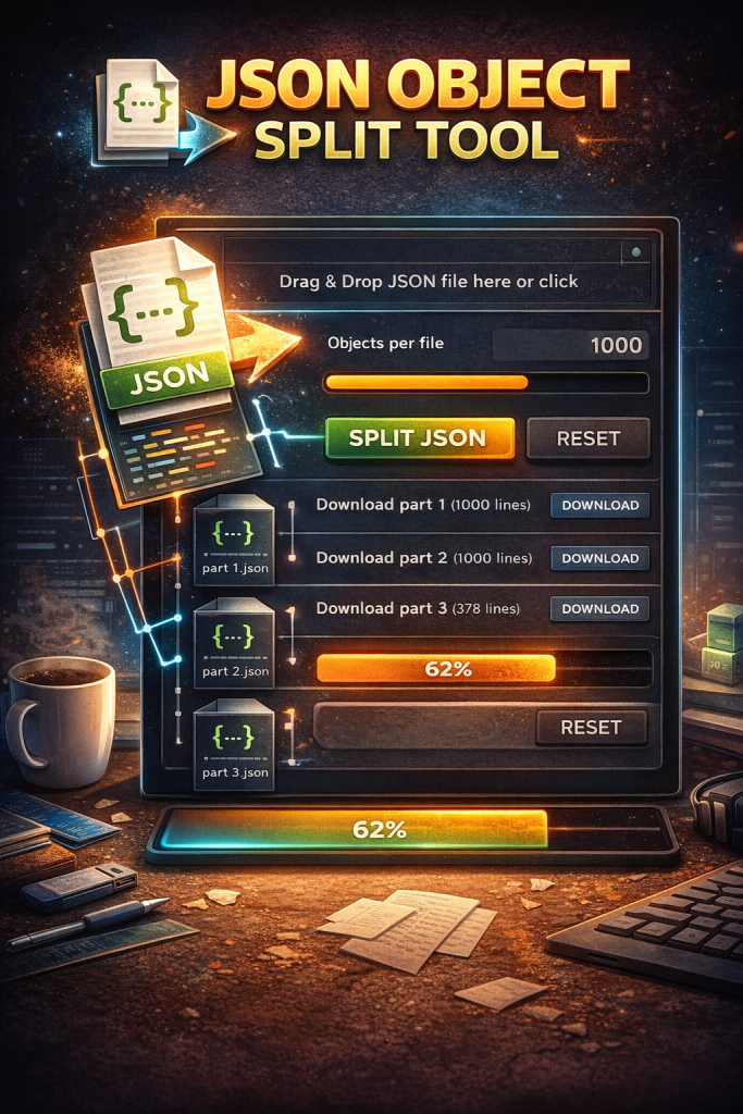 JSON Object Split Tool online